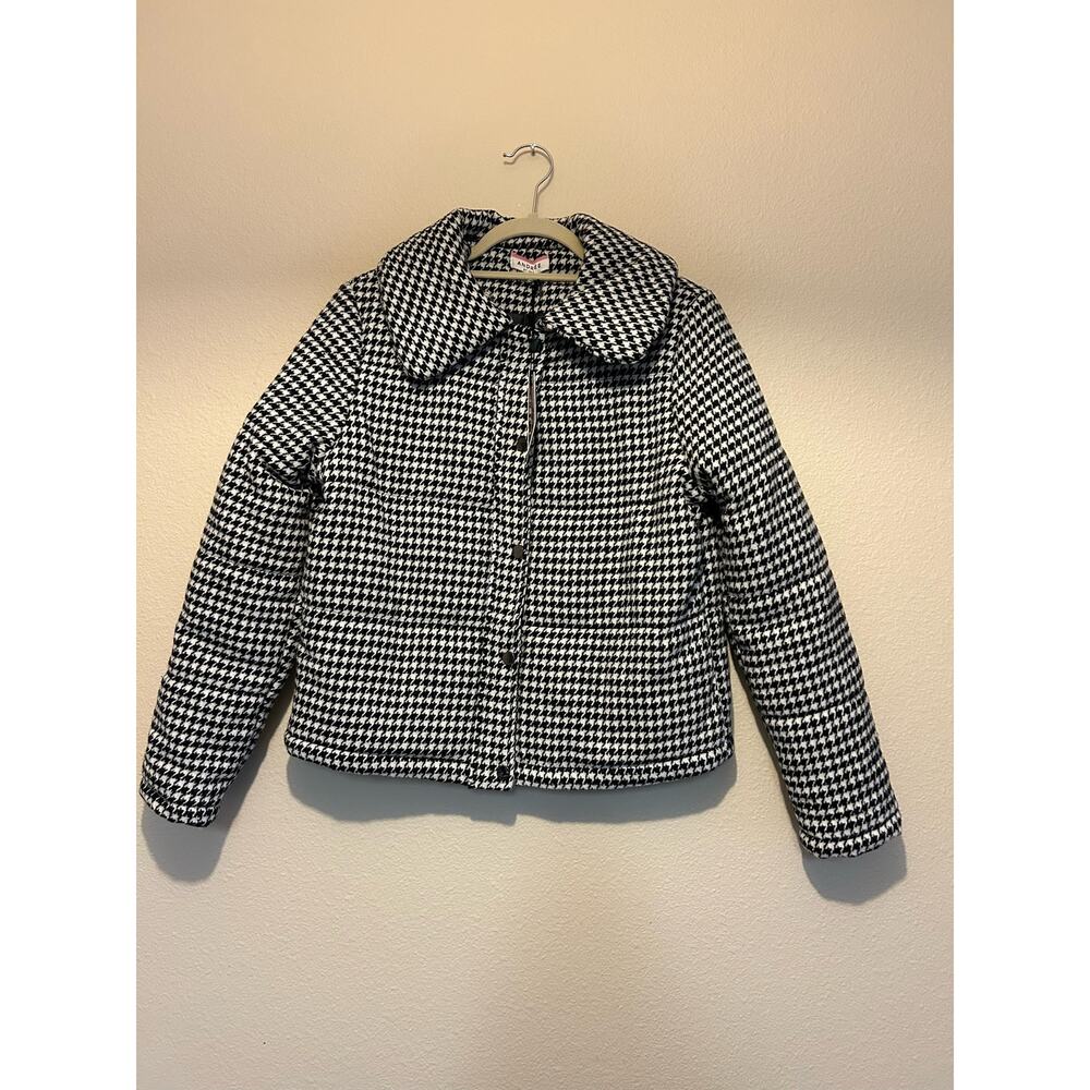Andree by Unit Preppy Edgy Resort Casual Resort Houndstooth Puffy Jacket